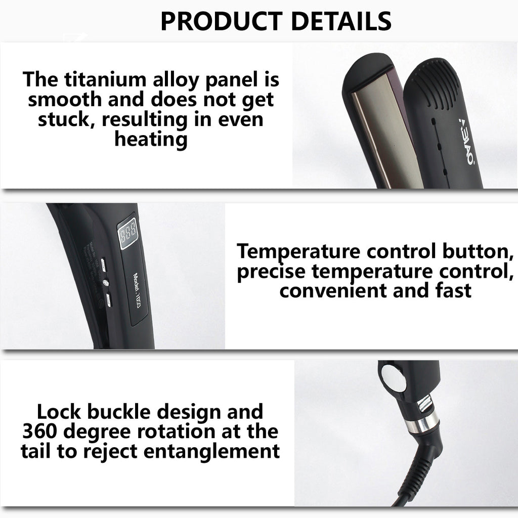LCD Hair Straightener & Curler