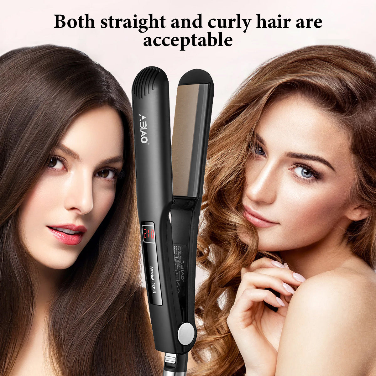 LCD Hair Straightener & Curler