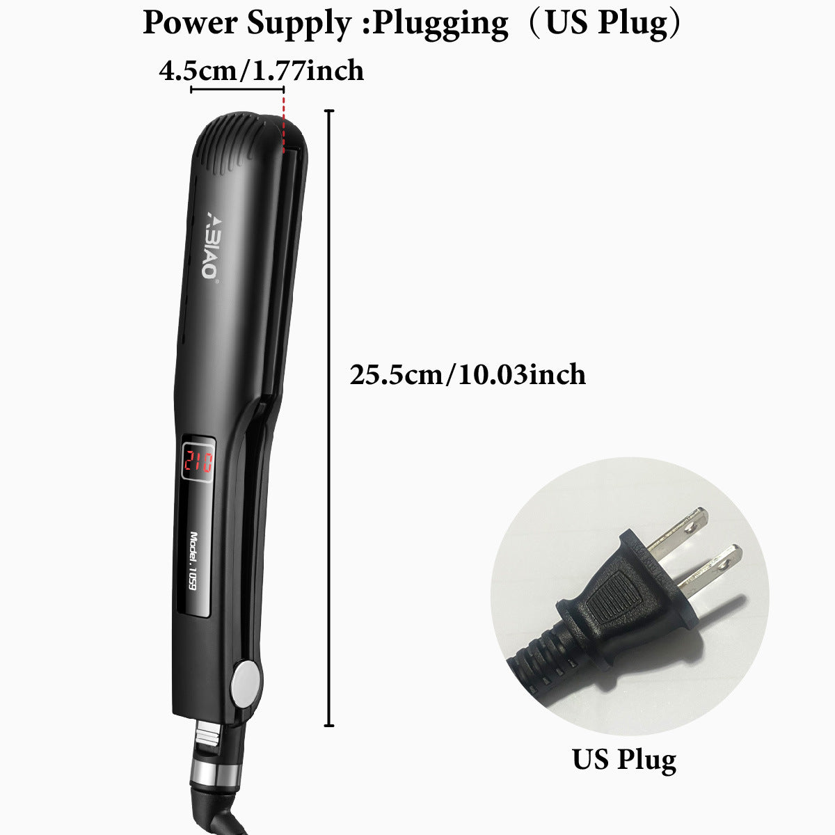 LCD Hair Straightener & Curler