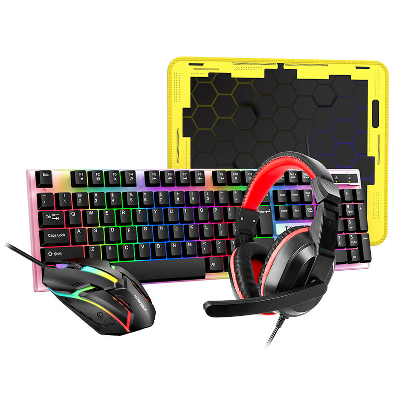 T-Wolf TF240 Gaming Keyboard Headphones & Mouse Set